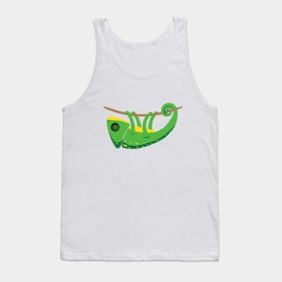 Funny Green Chameleon Tank Top